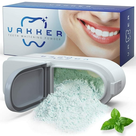 VAKKER Teeth Whitening Powder Kit Mint Flavor Tooth Powder Remove Coffee Smoking Stains