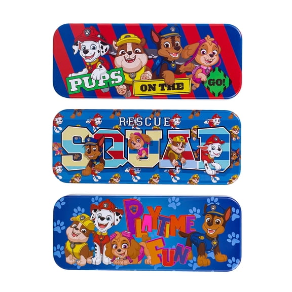 Paw Patrol Tin Pencil Case, 3 Assorted ,86563