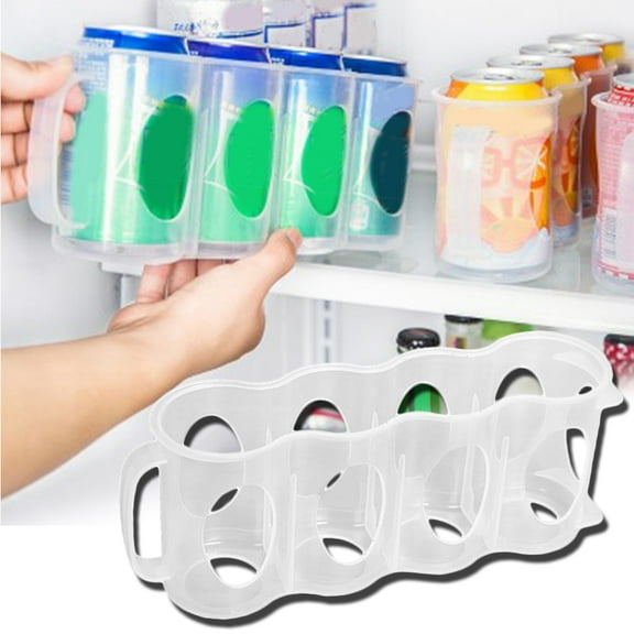 Travelwant Portable Soda Can Organizer for Refrigerator Shelf, Beer Can Holder, Refrigerator Organizer Bins Beverage Holder for Fridge, Freezer Fridge Storage Sliding Rack