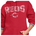 thumbnail image 3 of Women's Starter Red Cincinnati Reds Lace Team Lockup Fleece Hoodie, 3 of 3