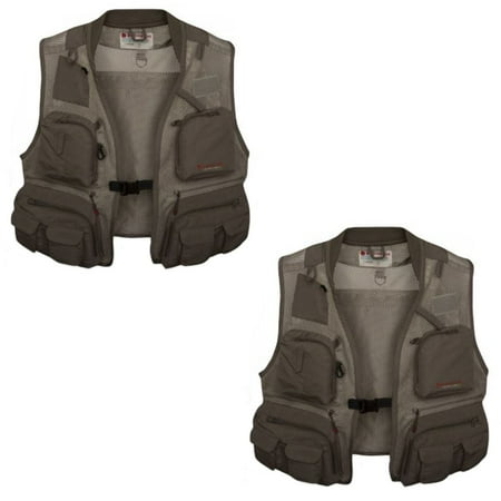 Run Fly Soft Shell - Redington First Run Fly Fishing Fast Wicking Mesh Vest w/ Pockets, L/XL (2 Pack)