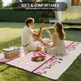thumbnail image 4 of Happy Mother's Day Outdoor Rug 5x7 Ft - Reversible Patio Rug Outdoor Camping Rugs, Pink Floral Buffalo Plaid Burlap Washable Indoor Outdoor Area Rugs, Non-Slip Outdoor Carpet Runner for Deck/Porch, 4 of 8