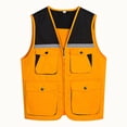 thumbnail image 2 of TOPTIE Reflective Working Vest with 4 Pockets Color Block Zipper Front High Visibility with Reflective Strips-Yellow-L, 2 of 6
