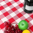 thumbnail image 4 of Infinity Collection Spill Proof Fabric Buffalo Check Plaid Tablecloth Stain Resistant Wrinkle Resistant for Dining Room Kitchen Restaurant Indoor Picnic (Red and White,60" x 120"), 4 of 4