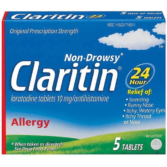CLARITIN 24 Hour Allergy Tablets 5 ea (Pack of 4)