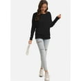 thumbnail image 6 of Women's Crew Neck Long Sleeve Bat Wing Dolman Top Premium Shirt, 6 of 6