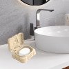 Jabonera de baño con tapa y desagüe integrado, impresa en estilo europeo, directamente de fábrica.
