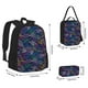 thumbnail image 2 of Easygdp Cute Line Fish Mochila para Niños y Niñas con Set de Caja de Almuerzo y Estuche para Lápices 3 en 1, Mochila Escolar Estampada para Adolescentes, 2 of 7