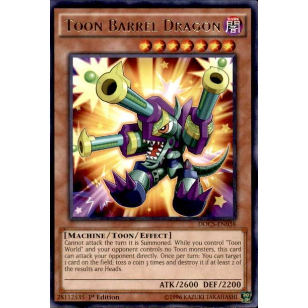 Yugioh Dimension Of Chaos Toon Barrel Dragon Docs En038 Walmart Com Walmart Com