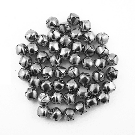1/2 Inch 13mm Silver Mini Small Jingle Bells Charms Bulk 144 Pieces