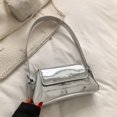 thumbnail image 4 of Bolso de hombro Motelader Y2K Leather Silver Metallic para mujer, 4 of 5