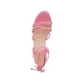 thumbnail image 5 of Sandalias casuales de cuña con tacón corrido alto unicolor con lazo al tobillo para mujer, 5 of 5