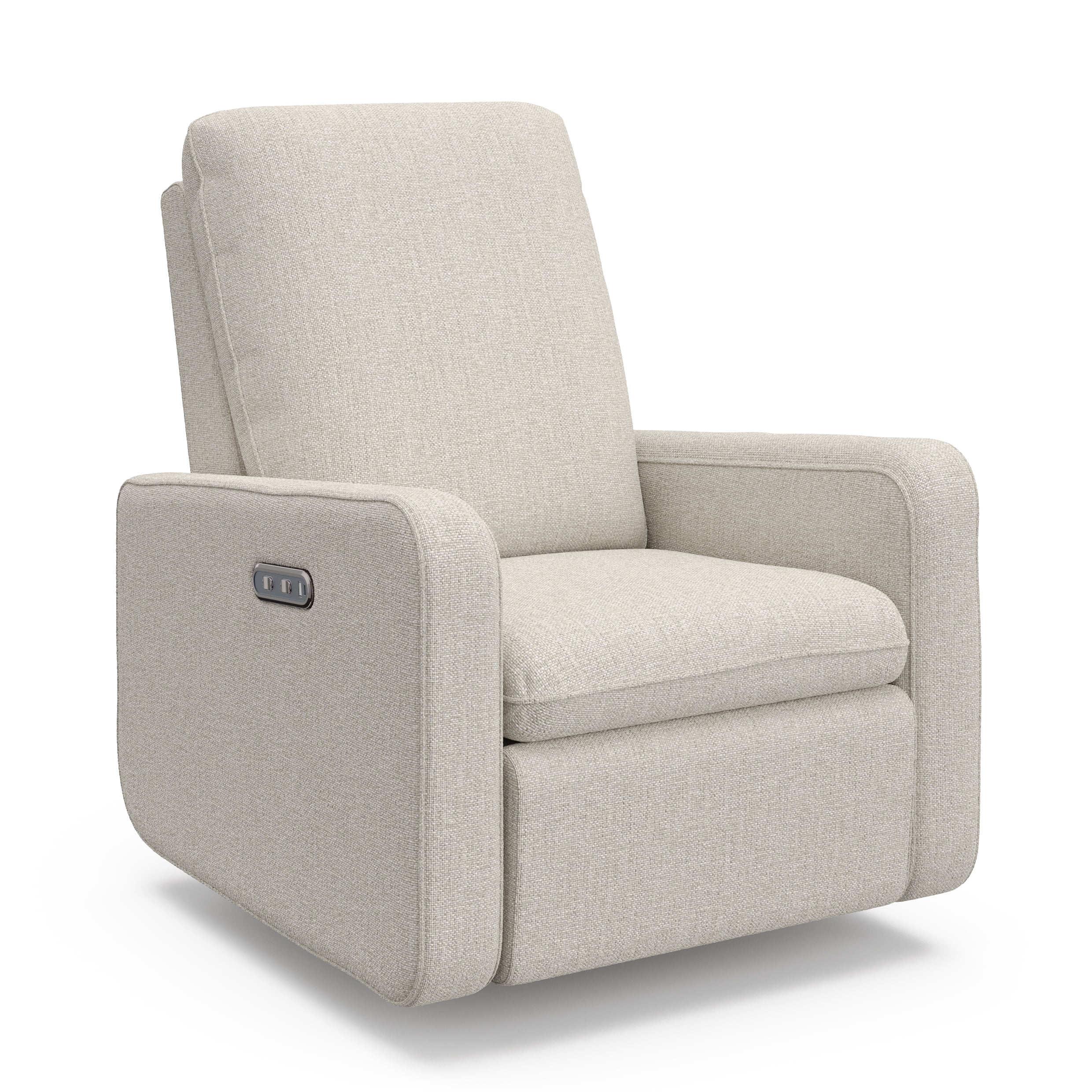 Graco Teddi Infant Power Recliner Swivel Glider with USB, Dune Basketweave