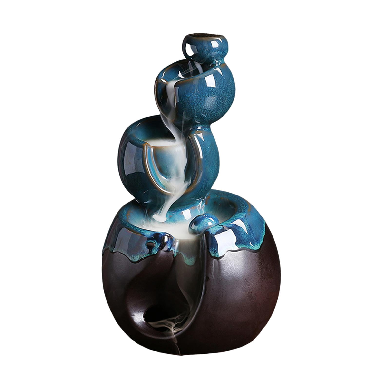WLPZXP Backflow Incense Burner Waterfall Incense Cone Holder Craft Ornaments for Indoor