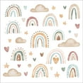 thumbnail image 2 of MuralsPrint Cute Boho Rainbows and Clouds Wallpaper Peel and Stick Wallpaper, Eco-friendly Wallpapers 10'L x 24''W, 2 of 3