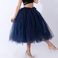thumbnail image 5 of SBYOJLPB Women'S Skirts Women Mesh Tulletutu Skirt Bridesmaid Princess Skirt Bubble Maternity Skirt,Navy, 5 of 7
