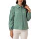 thumbnail image 1 of CAMISA ELEGANTE DE MUJER CON PUFF Y MANGAS LARGAS, BOTONES Y COLLAR, TALLA S, VERDE GUISANTE, 1 of 5
