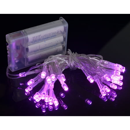 Fantado 30 LED Pink Mini String Lights, 10.8 FT Clear Cord, Battery Operated by ...
