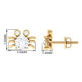 thumbnail image 6 of Rosec Jewels Lab Created Diamond Studs - Animal Inspired Crab Earrings (5 mm, 1 Carat, EF-VS Grade), 925 Sterling Silver, 6 of 7