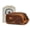 Copper, variant on 10" Leather Toiletry Travel Pouch With Waterproof Lining | King-size Handcrafted Vintage Dopp Kit By Aaron Goods (carob)