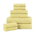 thumbnail image 2 of Superior Soho Ribbed Cotton 8-Piece Assorted Towel Set, Golden Mist, 2 of 9