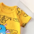 thumbnail image 3 of Ulanda Kids T-Shirt Cotton Boys Short Sleeve Tee Cartoon Graphic Top for Toddler Baby Boy Casual Summer (Yellow, 2-3 Years), 3 of 3