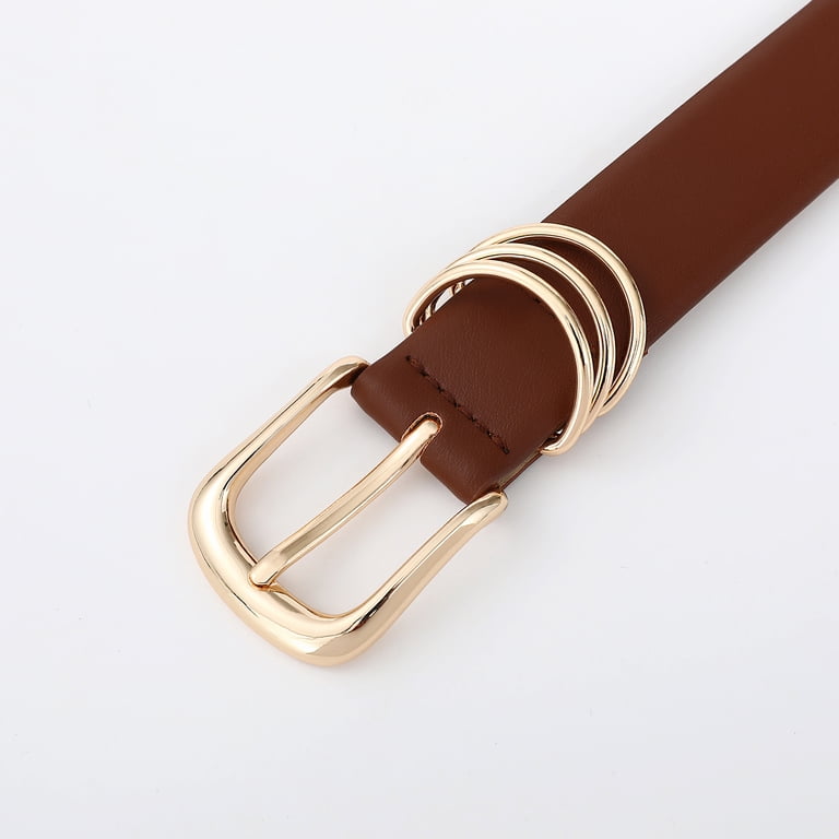 Faux Leather Belt with Gold Buckle for Jeans Casual Fashion Belt WHIPPY Women main image 4