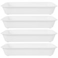 thumbnail image 1 of Lindbes 4 Pcs Plateau de Service Rectangulaire Plateau de Nourriture de Fête Grand Plateau de Restauration de Fête Plateau de Service Réutilisable Plateau de Mariage, 1 of 6