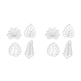 thumbnail image 1 of Cateissary Molde plástico para repujado de galletas, moldes seguros para Pascua, herramienta decorativa para hornear Planta de 4 Piezas 2piezas, 1 of 6