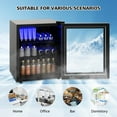 thumbnail image 3 of Vebreda 60 Can Beverage Mini Refrigerator with Glass Door , Black, 3 of 5