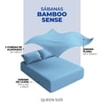 thumbnail image 5 of Juego de Sábanas Queen Size Spring Air Bamboo Sense Tacto Seda Transpirable Azul, 5 of 5