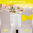 thumbnail image 4 of 150 Pcs Spandex Chair Sashes Bows Bands Chair Covers Decorations Elastic Ribbon Seat Ties for Wedding Birthday Party Banquet Hotel Events Ceremony(Yellow), 4 of 14