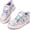 Purple, variant on Girls hook and loop fastener sneakers breathable anti-slip running and walking shoes suitable for outdoor play