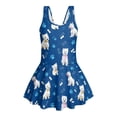 thumbnail image 4 of Uourmeti Cute Westie Dog Print Skirted One-Piece Swimsuit for Girls - Quick Dry, Stretchy Swim Dress for Beach & Pool Vacation, 4 of 8
