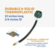 Flame King RV, Van, or Trailer Propane Hose, Propane Gas Hose Connector for 2-Stage Regulators, 12