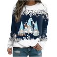 thumbnail image 2 of jsaierl Oversized Sweatshirts for Women Crew Neck Long Sleeve Shirts Christmas Gnomes Pattern Tops Dressy Casual 2025 Blouse Tee Pullover, 2 of 5