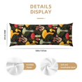 thumbnail image 2 of Bixox Mushrooms And Fern Stems Print Body Pillow Cover with Zipper Closure, Cozy Fuzzy Fleece Body Pillow Case Cover 20 x 54 Inches,Long Body Pillow Pillowcase, 2 of 6