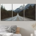 thumbnail image 3 of wall26 - 3 Piece Canvas Wall Art - Road in Mountain Area - Modern Home Art Stretched and Framed Ready to Hang - 16"x24"x3 Panels, 3 of 5