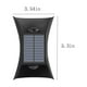 thumbnail image 3 of Luz de pared solar para exteriores Arriba Abajo Aplique LED moderno | Carcasa de plástico impermeable IP65 | Blanco cálido | Negro | Decoración de patio de porche de jardín alimentada por energía, 3 of 9