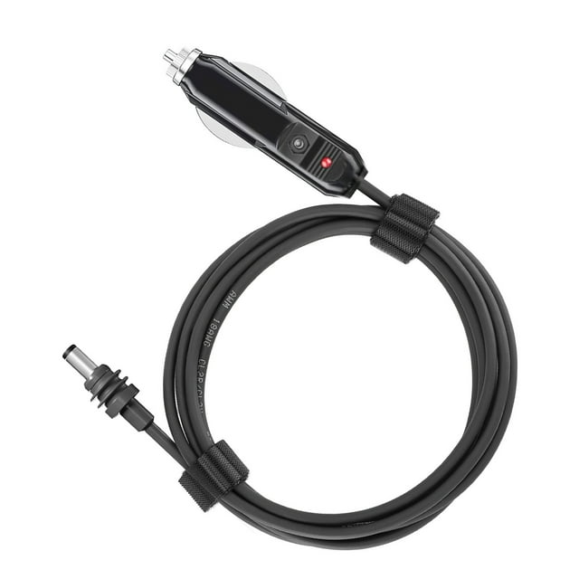 DC Car Power Cable for Satellite, 18AWG IP68 Water Resistant Design, Robust DC Car Adapter Charger Power Supply Cable for Cars, Trucks, Buses, Boats, etc.