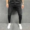 thumbnail image 2 of Dpytoraw Men's Fashion Denim Vintage Wash Hop Work Trousers Jeans Pants, 2 of 5