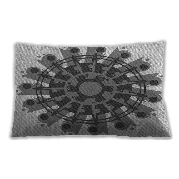 Ahgly Company Indoor Rectangular Contemporary Lumbar Throw Pillow, 13 inch by 19 inch