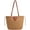 Khaki, variant on Kukuzhu Straw Bag for Women, Summer Straw Handbags and Purse Woven Shoulder Bag Beach Tote Bag for Vacation