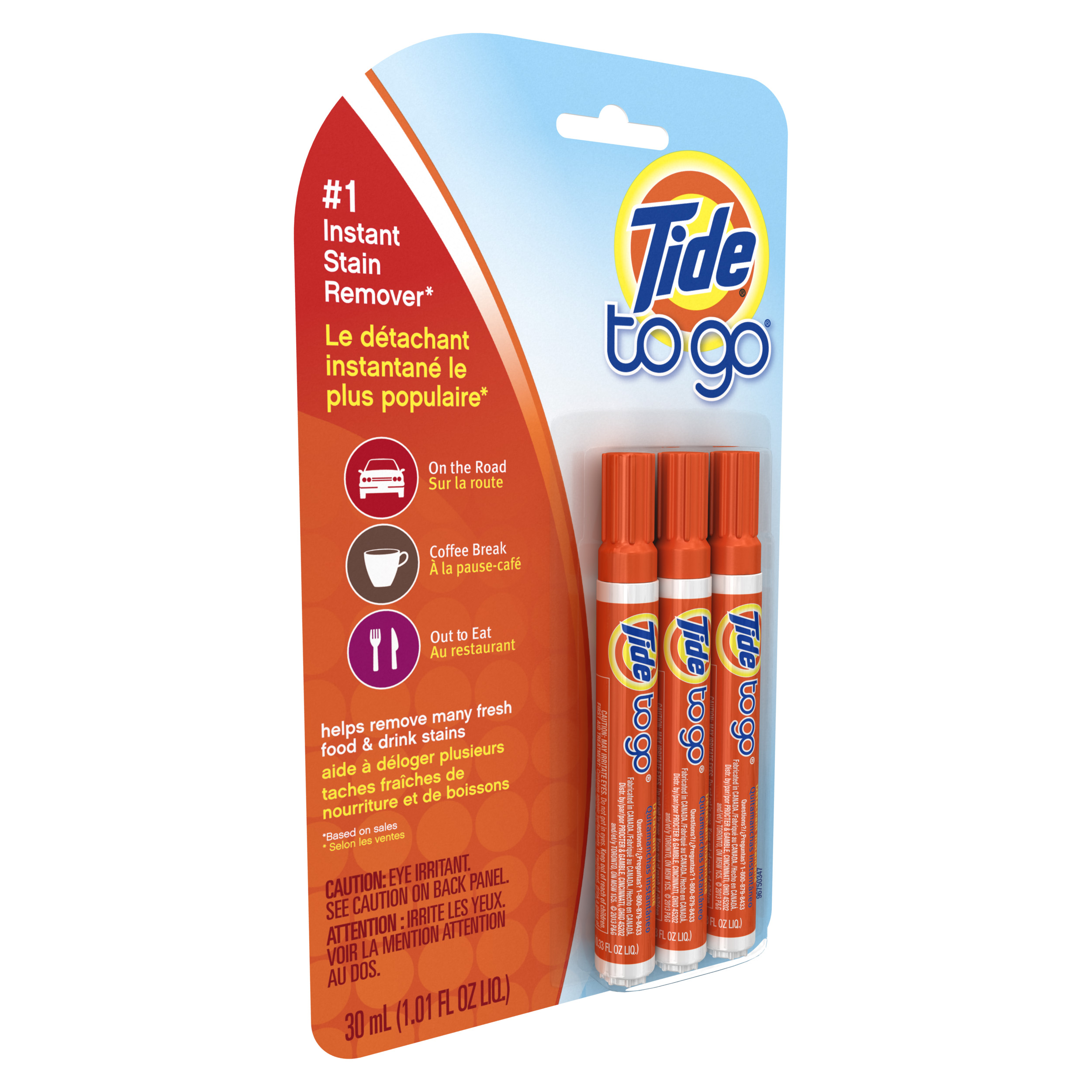 Tide To Go Instant Stain Remover Pen and Laundry Spot Cleaner, Travel Size Stain Sticks, 3 Count - image 14 of 14