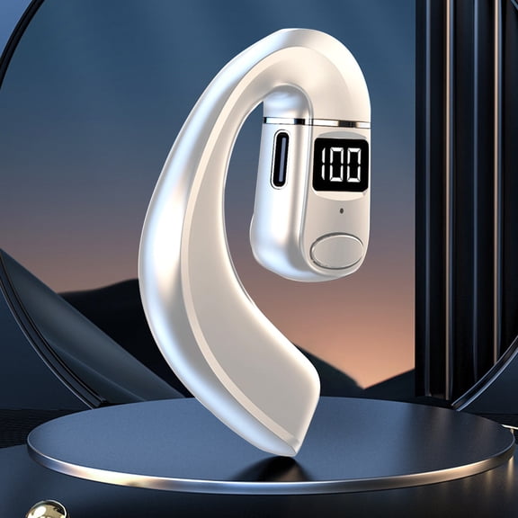 RKZDSR Open-Ear Bluetooth 5.3 Wireless Earphones: Single Ear Design for Business, Sports, Music, Calls, Noise Reduction, Ultra-Long Battery Life, Waterproof