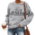thumbnail image 4 of A Thrill Of Hope The Weary World Rejoices Sweatshirts for Women Long Sleeve Crewneck Christmas Sweatshirt Pullover Tops, 4 of 5