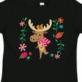 thumbnail image 4 of Inktastic Woodland Moose Spring Flowers Girls Toddler T-Shirt, 4 of 5