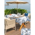 thumbnail image 5 of Outdoor Tablecloth with Umbrella Hole for Patio/Picnic/Party/Camping, Coastal Blue Coral Waterproof Table Cloth Rectangle Table Cover Washable, Summer Ocean Starfish Nautical Vintage (60"x 120"), 5 of 8