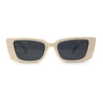 thumbnail image 1 of Womens Retro Mod Square Cat Eye Thick Plastic Sunglasses Beige Black, 1 of 4