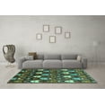 thumbnail image 3 of Ahgly Company Indoor Rectangle Abstract Turquoise Blue Modern Area Rugs, 8' x 12', 3 of 4